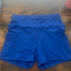 Royal Blue Athletic Shorts with Pockets!